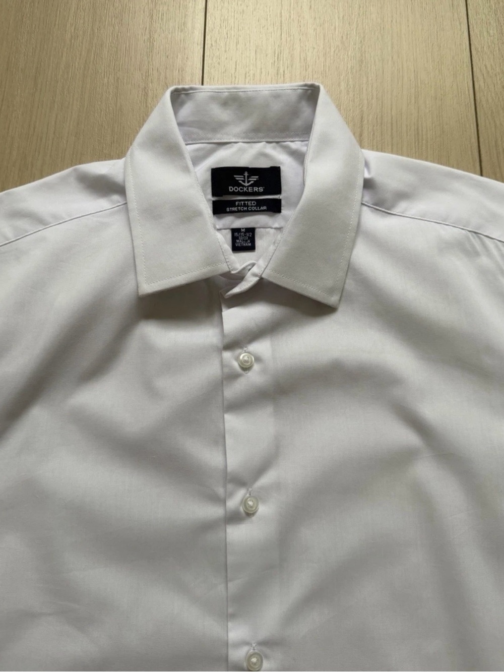 Dockers White Long-Sleeve Dress Shirt - Picture 5 of 11